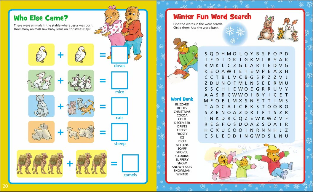 The Berenstain Bears Christmas Fun Sticker and Activity Book - Image 3