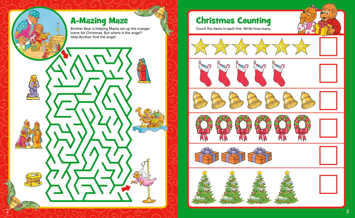 The Berenstain Bears Christmas Fun Sticker and Activity Book - Image 5