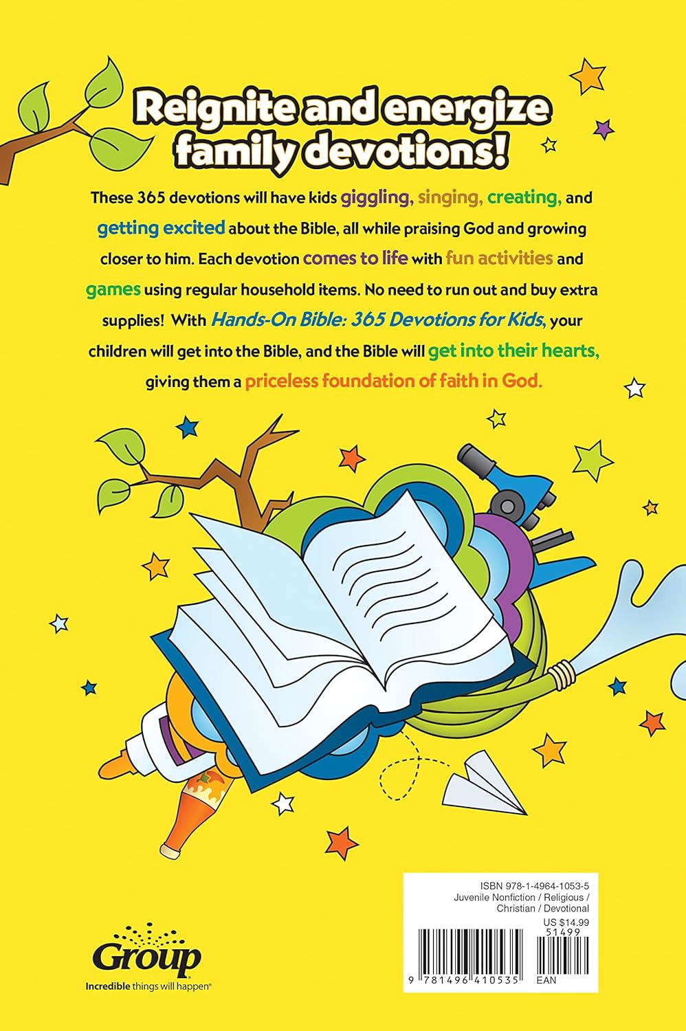 Hands-On Bible 365 Devotions for Kids - Softcover - Image 2