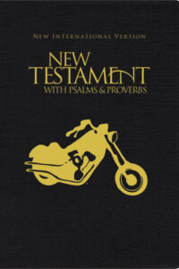 NIV, New Testament with Psalms & Proverbs, Pocket-Sized, Paperback, Black Motorcycle