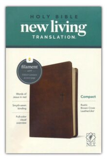 NLT Compact Bible, Filament Enabled Edition--soft leather-look, rustic brown